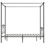 Letto a Baldacchino Grigio in Metallo 140x200 cm