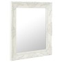 Specchio da Parete Stile Barocco 50x60 cm Bianco