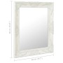 Specchio da Parete Stile Barocco 50x60 cm Bianco