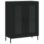 Credenza Nera 69,5x34x90 cm in Legno Multistrato