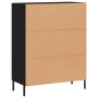 Credenza Nera 69,5x34x90 cm in Legno Multistrato