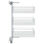 Cestino da Cucina in Rete a 3 Livelli Argento 47x35x56 cm