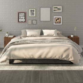 Comodini 2 pz Rovere Marrone in Legno Multistrato