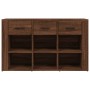 Credenza Rovere Marrone 100x30x59,5 cm in Legno Multistrato