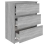 Credenza Grigio Sonoma 60x35x76 cm in Legno Multistrato