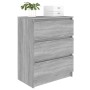 Credenza Grigio Sonoma 60x35x76 cm in Legno Multistrato