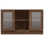 Mobile Vetrina Rovere Marrone 120x30,5x70 cm Legno Multistrato