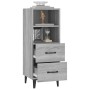 Credenza Grigio Sonoma 34,5x34x90 cm in Legno Multistrato