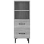 Credenza Grigio Sonoma 34,5x34x90 cm in Legno Multistrato