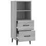 Credenza Grigio Sonoma 34,5x34x90 cm in Legno Multistrato