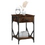 Comodino Rovere Fumo 40x42x60 cm Legno Multistrato