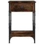 Comodino Rovere Fumo 40x42x60 cm Legno Multistrato