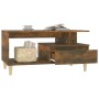 Tavolino da Salotto Rovere Fumo 90x49x45 cm Legno Multistrato