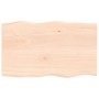 Piano per Tavolo 100x60x2 cm in Rovere Non Trattato Bordi Vivi