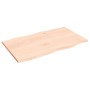 Piano per Tavolo 100x60x2 cm in Rovere Non Trattato Bordi Vivi