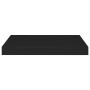 Scaffale a Parete Nero 40x23x3,8 cm in MDF