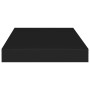 Scaffale a Parete Nero 40x23x3,8 cm in MDF