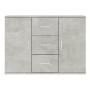 Credenza Grigio Cemento 91x29,5x65 cm in Legno Multistrato