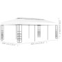 Tenda Gazebo 6x3 m Bianco