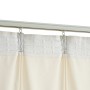 Tende Oscuranti con Ganci 2 pz Crema in Velluto 140x225 cm