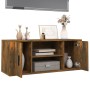 Mobile TV Rovere Fumo 100x35x40 cm in Legno Multistrato