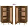 Credenza Rovere Fumo 34,5x34x90 cm in Legno Multistrato