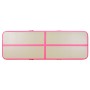 Tappetino Ginnastica Gonfiabile con Pompa 500x100x10cm PVC Rosa