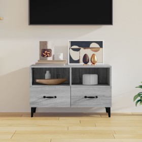 Mobile Porta TV Grigio Sonoma 80x36x50 cm in Legno Multistrato