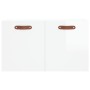 Armadietto a Muro Bianco Lucido 60x36,5x35 cm Legno Multistrato