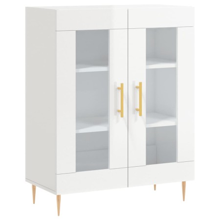 Credenza 69,5x34x90 cm in Legno Multistrato Bianco Lucido