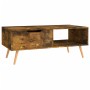 Tavolino Salotto Rovere Fumo 100x49,5x43 cm Legno Multistrato