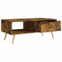 Tavolino Salotto Rovere Fumo 100x49,5x43 cm Legno Multistrato