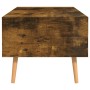 Tavolino Salotto Rovere Fumo 100x49,5x43 cm Legno Multistrato