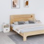 Comodini Bianco 2 pz 40x34x45 cm in Legno Massello di Pino