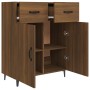 Credenza Rovere Marrone 69,5x34x90 cm in Legno Multistrato