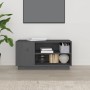 Mobile Porta TV Grigio 80x35x40,5 cm in Legno Massello di Pino