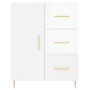 Credenza 69,5x34x90 cm in Legno Multistrato Bianco Lucido