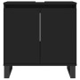 Mobile da Bagno Nero 58x33x60 cm in Legno Multistrato