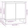 Mobile da Bagno Nero 58x33x60 cm in Legno Multistrato