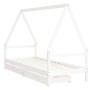 Giroletto Bambini con Cassetti Bianco 90x190 cm Massello Pino