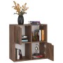 Libreria Rovere Fumo 60x27,5x59,5 cm in Legno Multistrato