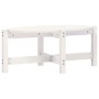 Tavolino da Salotto Bianco 87x48x35cm in Legno Massello di Pino