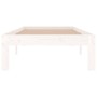 Giroletto Bianco in Legno Massello 75x190 cm Small Single