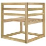 Divano Angolare da Giardino Pallet Verde Legno Pino Impregnato