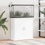 Supporto Acquario 81x36x73cm in Legno Multistrato Bianco Lucido