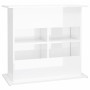 Supporto Acquario 81x36x73cm in Legno Multistrato Bianco Lucido