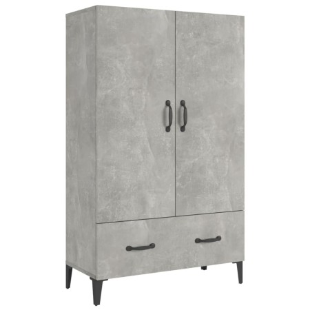 Credenza Grigio Cemento 70x31x115 cm in Legno Multistrato