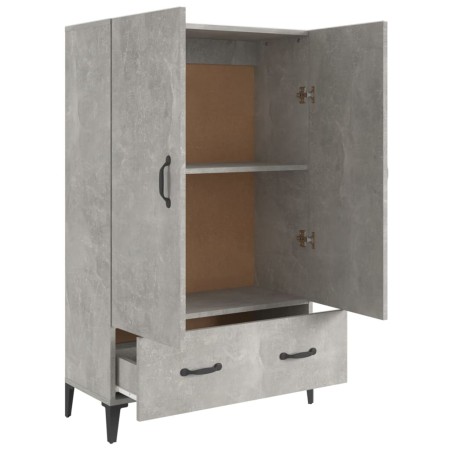 Credenza Grigio Cemento 70x31x115 cm in Legno Multistrato