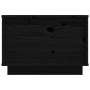 Tavolino da Salotto Nero 40x50x35 cm Legno Massello di Pino