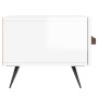 Mobile Porta TV Bianco Lucido 150x36x30 cm in Legno Multistrato